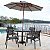 Jogo Verona Premium Mesa Redonda Ripada Aluminio 6 Cadeiras Com Ombrelone - Imagem 5