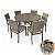 Jogo Mesa Alumínio 6 Cadeiras Fibra Sintética Área Externa - Imagem 1