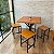 Conjunto Brooklyn Mesa 70x70 4 Banquetinhas Estilo Industrial - Imagem 6