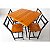 Conjunto Manhattan Mesa Jantar Industrial 70x70 4 Cadeiras Madeira - Imagem 3