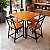 Conjunto Manhattan Mesa Jantar Industrial 70x70 4 Cadeiras Madeira - Imagem 2