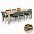 Conjunto Jantar Luxo 10 Cadeiras Corda Náutica E Mesa Alumínio Madeira Maciça - Imagem 1