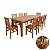Jogo De Mesa Jantar 2,00m Madeira Maciça Peroba Rosa 8 Cadeiras Rústica - Imagem 1