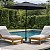 Ombrelone Central Elegance 2,70m Com Manivela + Base Pesada Piscina E Jardim - Imagem 2