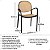 Cadeira De Jantar Com Braços Roma Design Palha Natural  Polipropileno - Imagem 10