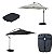 Sombreiro Ombrelone Lateral Robust 3,50m Suspenso com Manivela + Base - Imagem 3