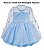 Vestido Infantil Princesa Frozen com Capa Azul para Festa - Imagem 4