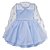 Vestido Infantil Princesa Frozen com Capa Azul para Festa - Imagem 1