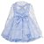Vestido Infantil Princesa Frozen com Capa Azul para Festa - Imagem 2