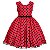Vestido Infantil Juvenil Vermelho Poá Preto Giovanella - Imagem 1
