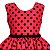 Vestido Infantil Juvenil Vermelho Poá Preto Giovanella - Imagem 3