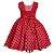Vestido Infantil Juvenil Vermelho Poá Preto Giovanella - Imagem 2