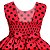 Vestido Infantil Juvenil Vermelho Poá Preto Giovanella - Imagem 5