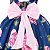 Vestido Infantil Juvenil Marinho Floral Rosa de Festa Giovanella - Imagem 5