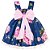 Vestido Infantil Juvenil Marinho Floral Rosa de Festa Giovanella - Imagem 2