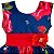 Vestido Infantil Juvenil Marinho Floral Vermelho de Festa Giovanella - Imagem 3
