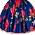 Vestido Infantil Juvenil Marinho Floral Vermelho de Festa Giovanella - Imagem 5