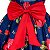 Vestido Infantil Juvenil Marinho Floral Vermelho de Festa Giovanella - Imagem 4