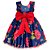 Vestido Infantil Juvenil Marinho Floral Vermelho de Festa Giovanella - Imagem 2