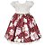 Vestido Infantil Juvenil Jardim Encantado Floral Marsala Giovanella - Imagem 1