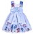 Vestido Infantil Juvenil Jardim Encantado Azul Floral Giovanella - Imagem 2