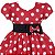 Vestido Infantil Juvenil Vermelho Poá Branco Giovanella - Imagem 3