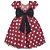 Vestido Infantil Juvenil Vermelho Poá Branco Giovanella - Imagem 2
