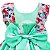 Vestido Infantil Juvenil Verde Flamingo Floral Giovanella - Imagem 5