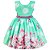 Vestido Infantil Juvenil Verde Flamingo Floral Giovanella - Imagem 1