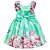 Vestido Infantil Juvenil Verde Flamingo Floral Giovanella - Imagem 2