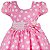 Vestido Infantil Juvenil Rosa Poá Branco Giovanella - Imagem 3