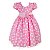 Vestido Infantil Juvenil Rosa Poá Branco Giovanella - Imagem 1