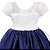 Vestido Infantil Juvenil Marinho e Off White Giovanella - Imagem 3