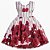 Vestido Infantil Juvenil Listrado Floral Marsala Giovanella - Imagem 1