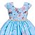 Vestido Infantil Juvenil Azul Cindy Floral de Festa Giovanella - Imagem 3