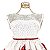 Vestido Infantil Juvenil Branco Floral Vermelho Rosas Giovanella - Imagem 3