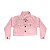 Jaqueta Casaquinho Infantil Rosa Claro Bebê de Sarja V&A - Imagem 1