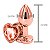 Plug Anal em Aço Inoxidável com Coração Rose – Tamanho P - Imagem 2