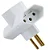 Plugue T 2P+T 10A Branco - Imagem 1