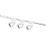 Kit Trilho 1M c/ 3 Spots LED 7W Branco Frio - Imagem 1