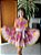 Avental Junino Floral Rosa 150cm - Imagem 1