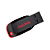 PENDRIVE SANDISK CRUZER BLADE Z50 128GB COR PRETO/VERMELHO - Imagem 1
