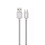 CABO TIPO C NYLON REFORÇADO 1M PRATA TC10BS - ELG - Imagem 1