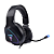 HEADSET GAMER AJUSTÁVEL COM FIO LED MOUNT  PRETO HM709 - Imagem 1
