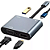 HUB USB C ADAPTADOR 4 EM 1 HDTV VGA USB 3.0 4K HD - Imagem 2