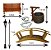 Kit Miniaturas Banco Poste Ponte Poço - Maquetes E Terrário - Imagem 2