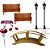 Kit Miniaturas 2 Banco/2 Poste/1 Ponte - Maquetes E Terrário - Imagem 3
