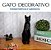 Estatueta Gato Sentado Geométrico Decoração  ( Low Poly ) - Imagem 5