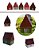 Kit C/ 5 Casinha Casa Miniatura Mini Mundo Jardim Terrario - Imagem 7