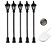 Kit 5 Miniatura De Postes Com Led Fiação Soquete Mini Postes - Imagem 1